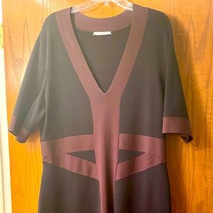 Size Large Marina Rinaldi Short Sleeve Midi Dress